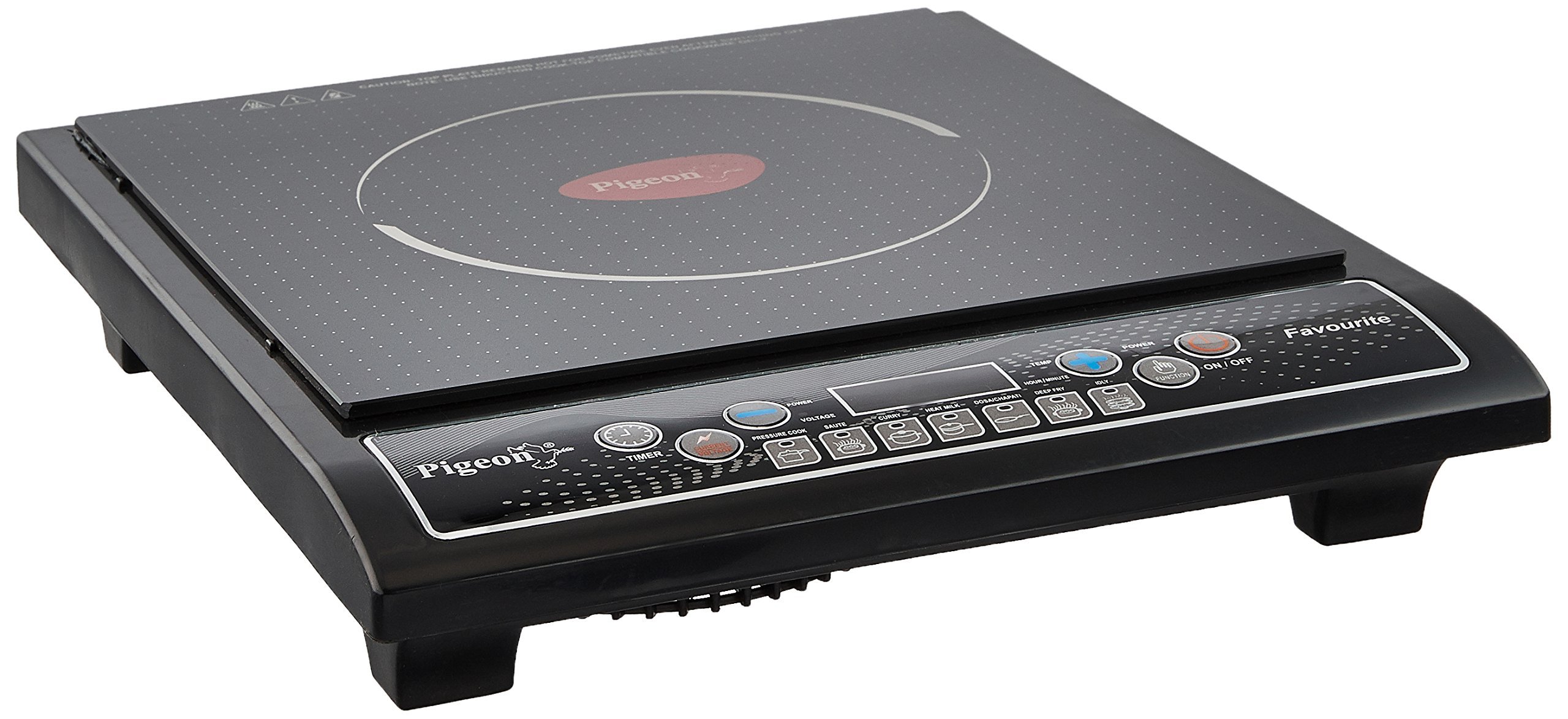 [53% Off] Pigeon By Stovekraft Favourite 1800-Watt Induction Cooktop, Crystal Glass, Black