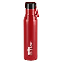 Cello Maestro Thermosteel Flask, 550ml, Red | 24 Hours Hot & Cold Stainless Steel Bottle | Leak Proo