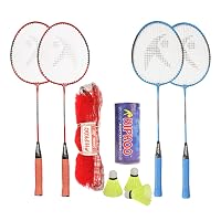 Hipkoo Sports Professional Quality Wide Body Aluminum Badminton Racquets Set | 4 Wide Body Rackets,