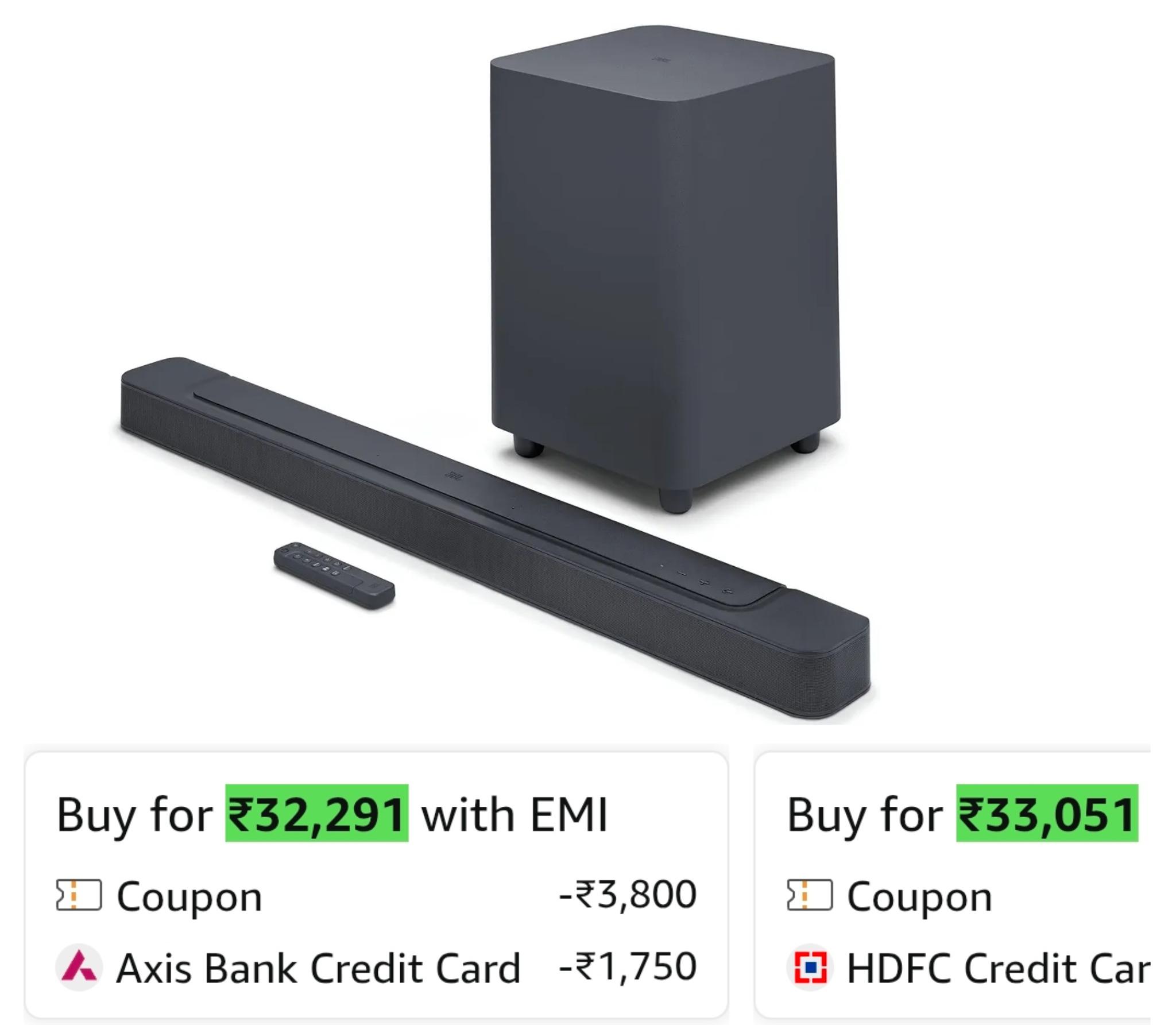 JBL Bar 500 Pro Dolby Atmos® Soundbar with Wireless Subwoofer, 5.1 Channel