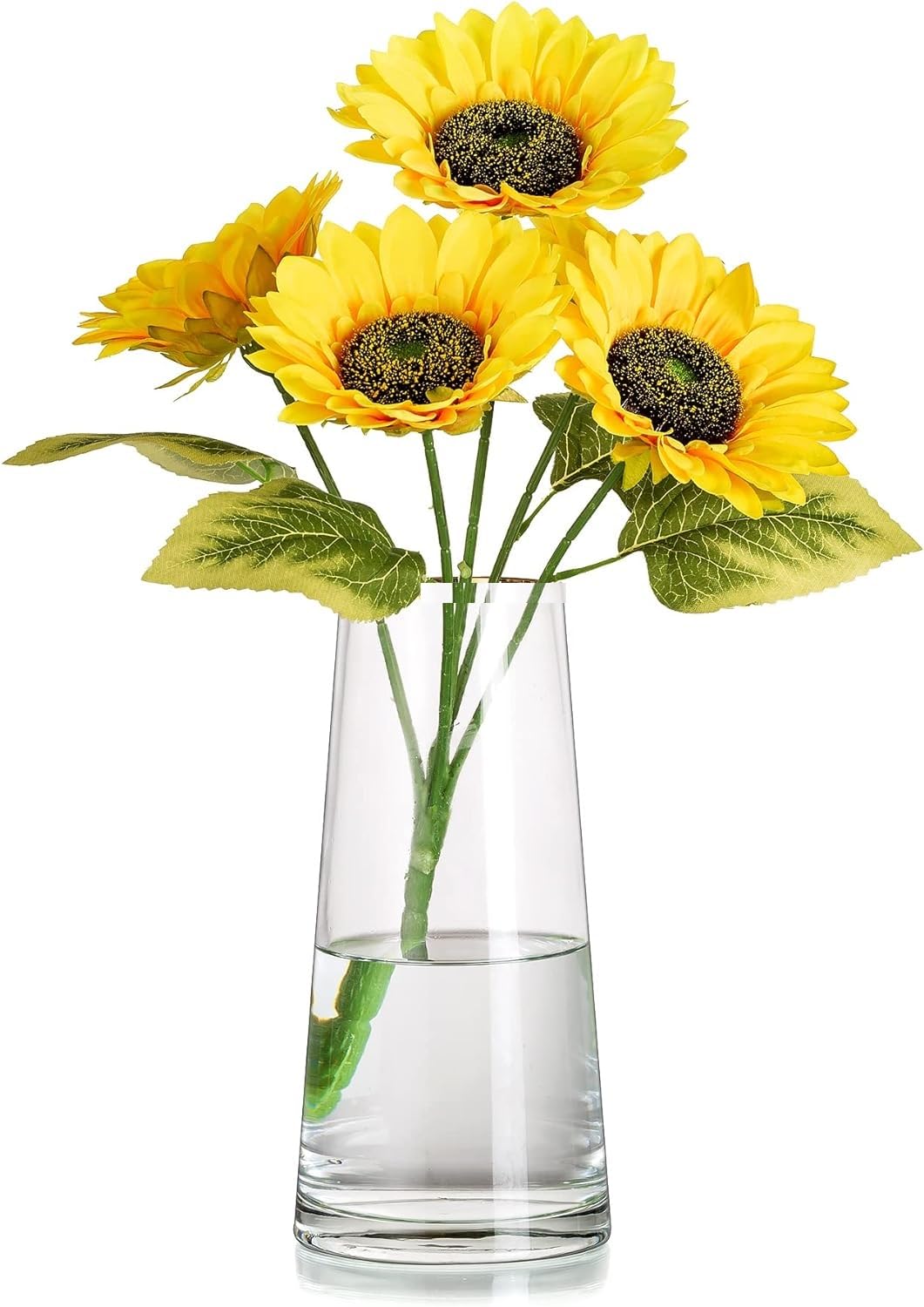 [84% Off] SPHINX Decorative Glass Vase for Flowers Plants Home Decor Living Room Table
