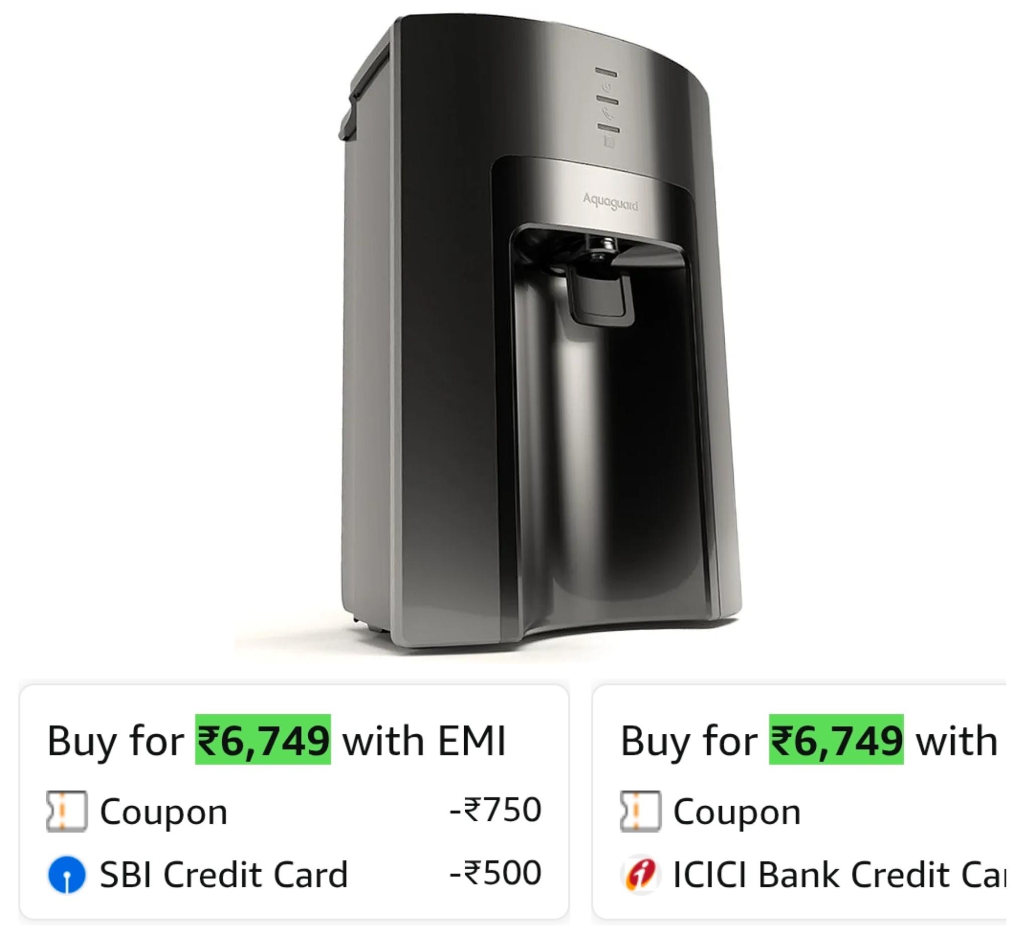 Aquaguard Sure Delight RO+MC 1XWater Purifier