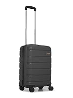 TEAKWOOD LEATHERS Unisex 8 Wheels Trolley Bag, Hard Cabin with Zipper Closure, Adjustable Push Butto
