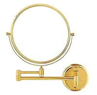 CIPLA PLAST Shaving Mirror for Bathroom | Round Makeup Mirror | 360 Degree Rotation Adjustable Frame