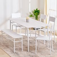 [79% Off] Home Centre, Helios Lia, Engineered Wood, 6 Seater Dining Table Sets, Brown