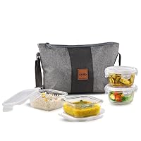 [69% Off] CELLO Glassy Square Lunch Box with Jacket, Transparent, 2 x 320ml