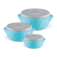 MILTON Flora Jr Set Insulated Inner Steel Casserole for Roti, 3 Pc (455ml