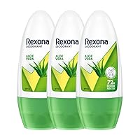 Rexona Aloe Vera Underarm Roll-On Deodorant for Women | 72 Hours Long-Lasting Odour Protection | 50M