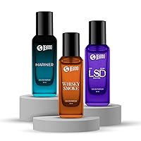 Beardo The Iconic Trio- LSD,Mariner & Whisky Smoke Perfume for Men (20ml x 3) | Long Lasting Fragran
