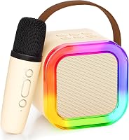 Toy Imagine Rechargeable Karaoke Mic with Speaker | Wireless Mini Portable Bluetooth Mic with RGB LE