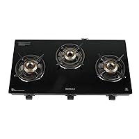 [67% Off] Havells GEOSLIM Gas stove, 3 Forged Brass Burner, 6 mm Toughened Glass