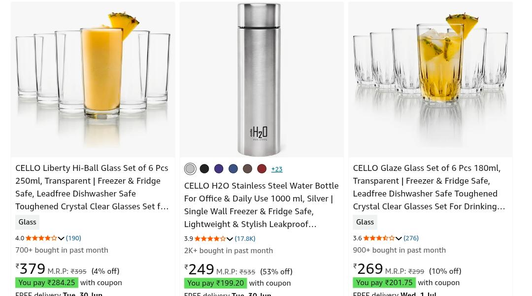 Upto @1500 Coupon On Cello Products