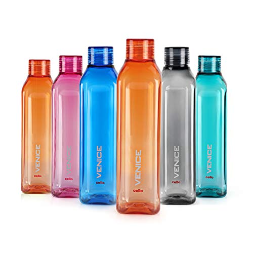 CELLO Venice Water Bottles Set of 6 Pcs For Daily Use, 1000ml Each on Amazon