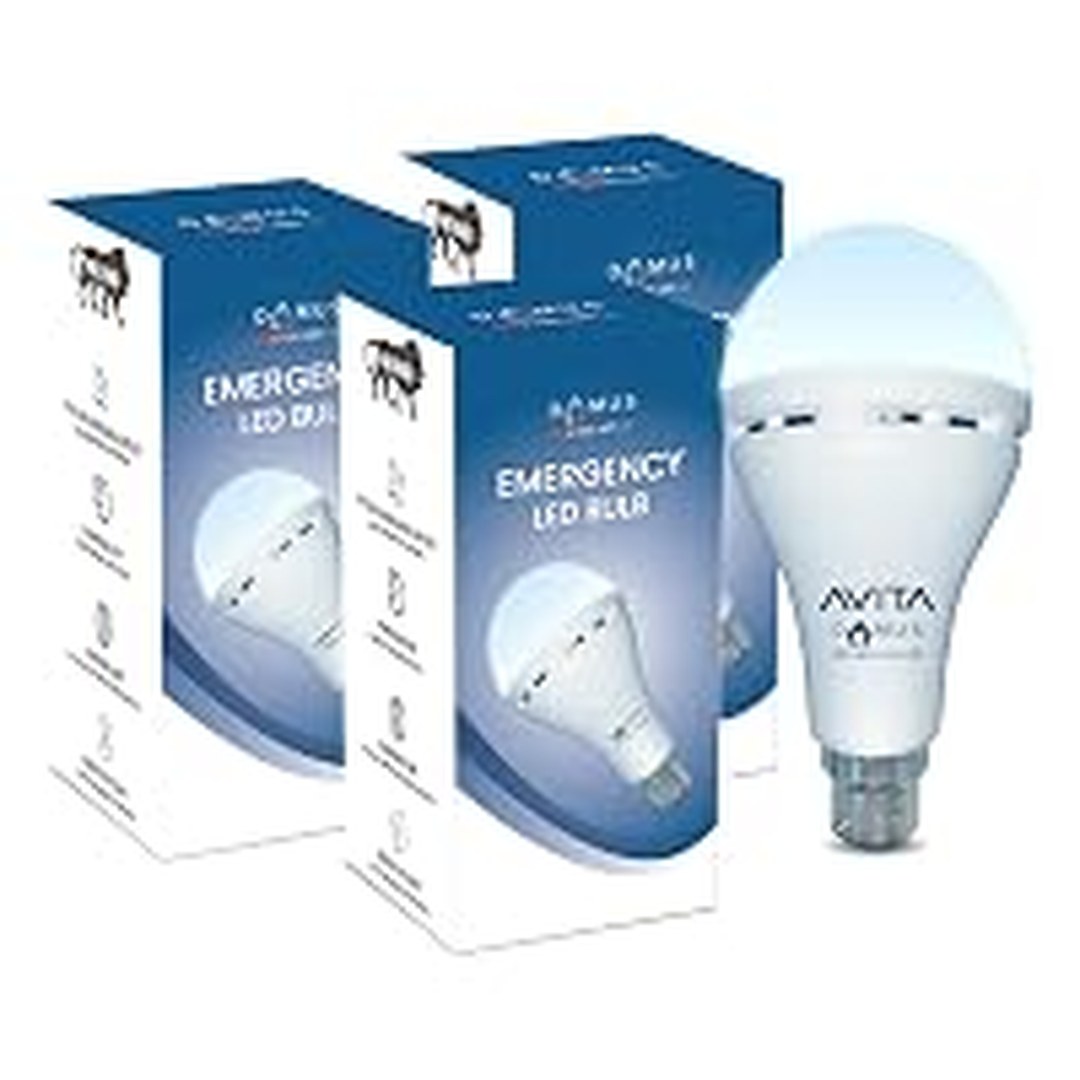 [81% Off] 9W Emergency LED Bulb, Up to 4 hrs Power Back up, Over-charging Protection, Pack of 3