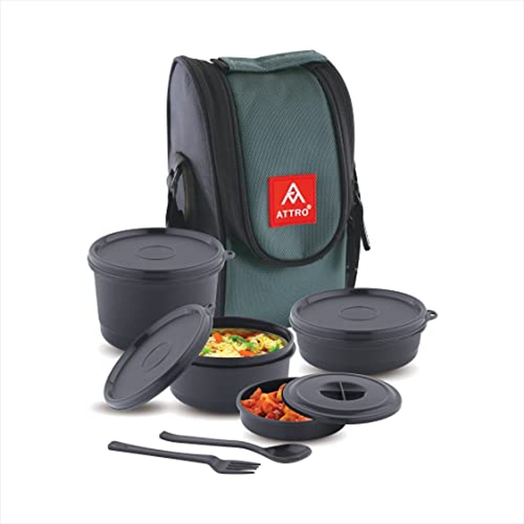 [61% Off] Attro Micron Stainless Steel Double Wall Lunch Box