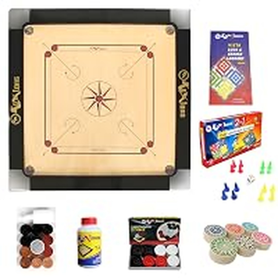 [91% Off] Carrom Board 36 INCH Full Size with 3" Border & (Super) with STRICKER &