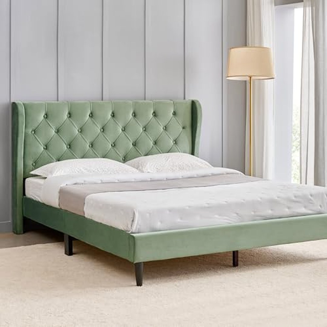 [72% Off] Home Centre | Helios Bravo Roxy Upholstered King Size Bed Without Storage on Amazon