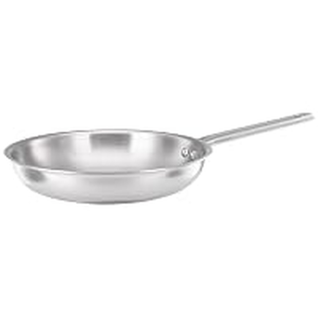 [71% Off] Amazon Brand - Solimo Triply Stainless Steel Frypan – 24 cm, 2.5 mm Thick Base