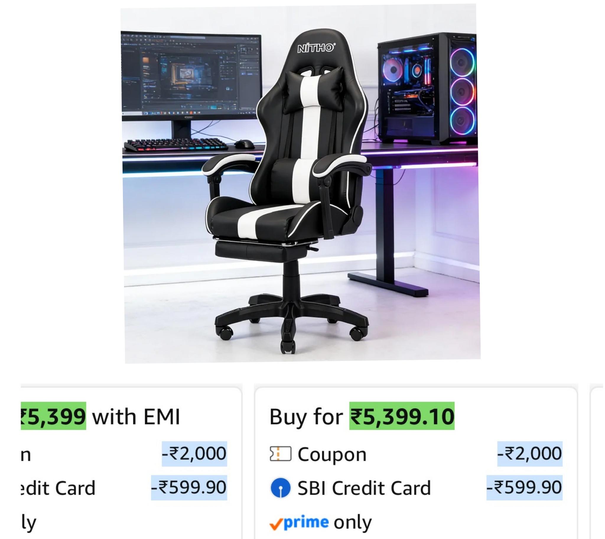 NiTHO RAVEN Gaming Office Chair, Ergonomic Computer Chair with Linkage Armrests