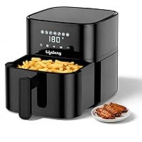 Lifelong 4.2L Digital Air Fryer |7 Preset Menus| Detachable Handle,Touch Panel,Non-Stick Basket|360°