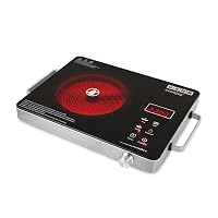 [40% Off] USHA IR2200TCB Infrared Induction Cooktop with grill, 2200 Watts