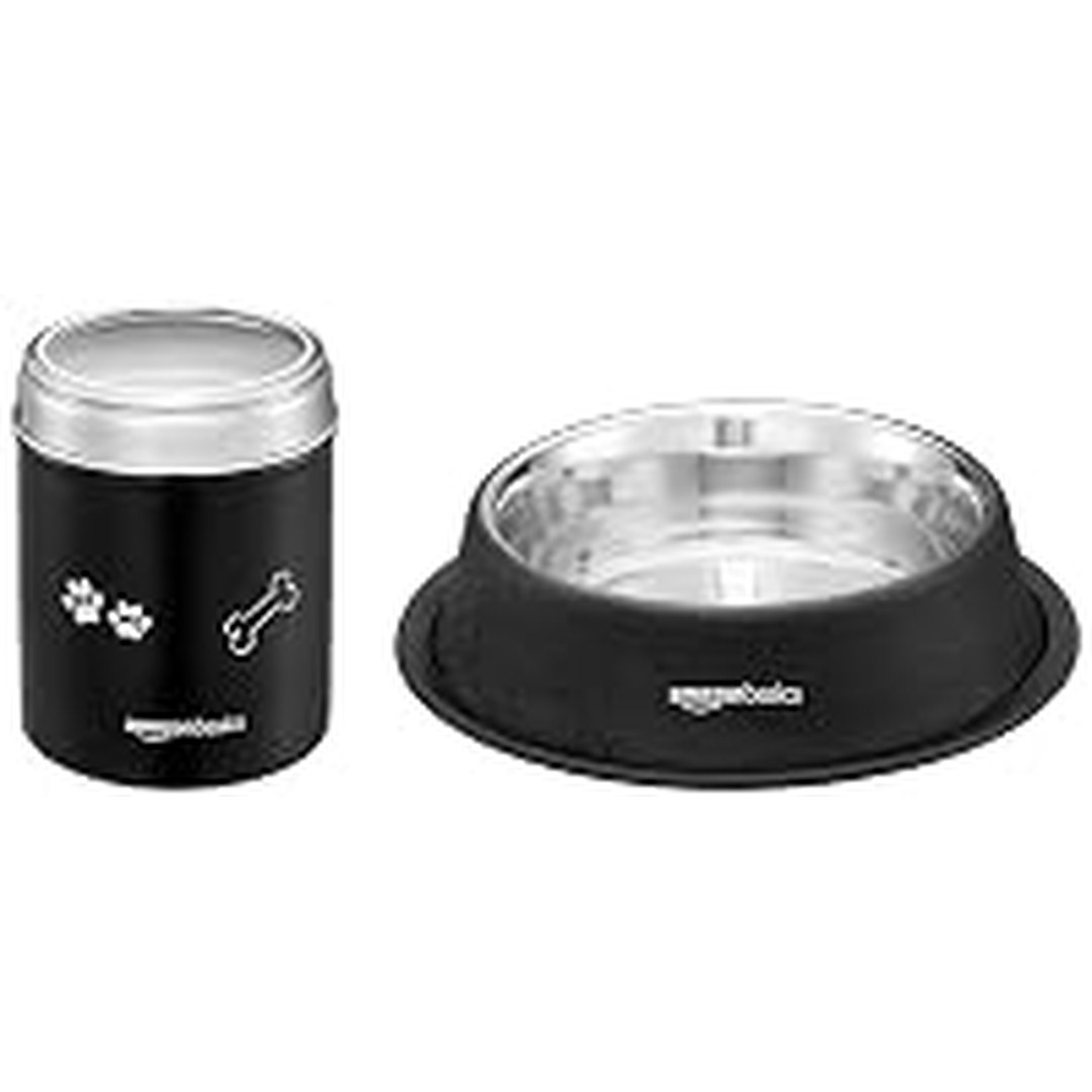 [79% Off] Amazon Basics Stainless Steel Pet Feeding Bowls for Dog & Cats, Anti Slip Base, 2 Pcs