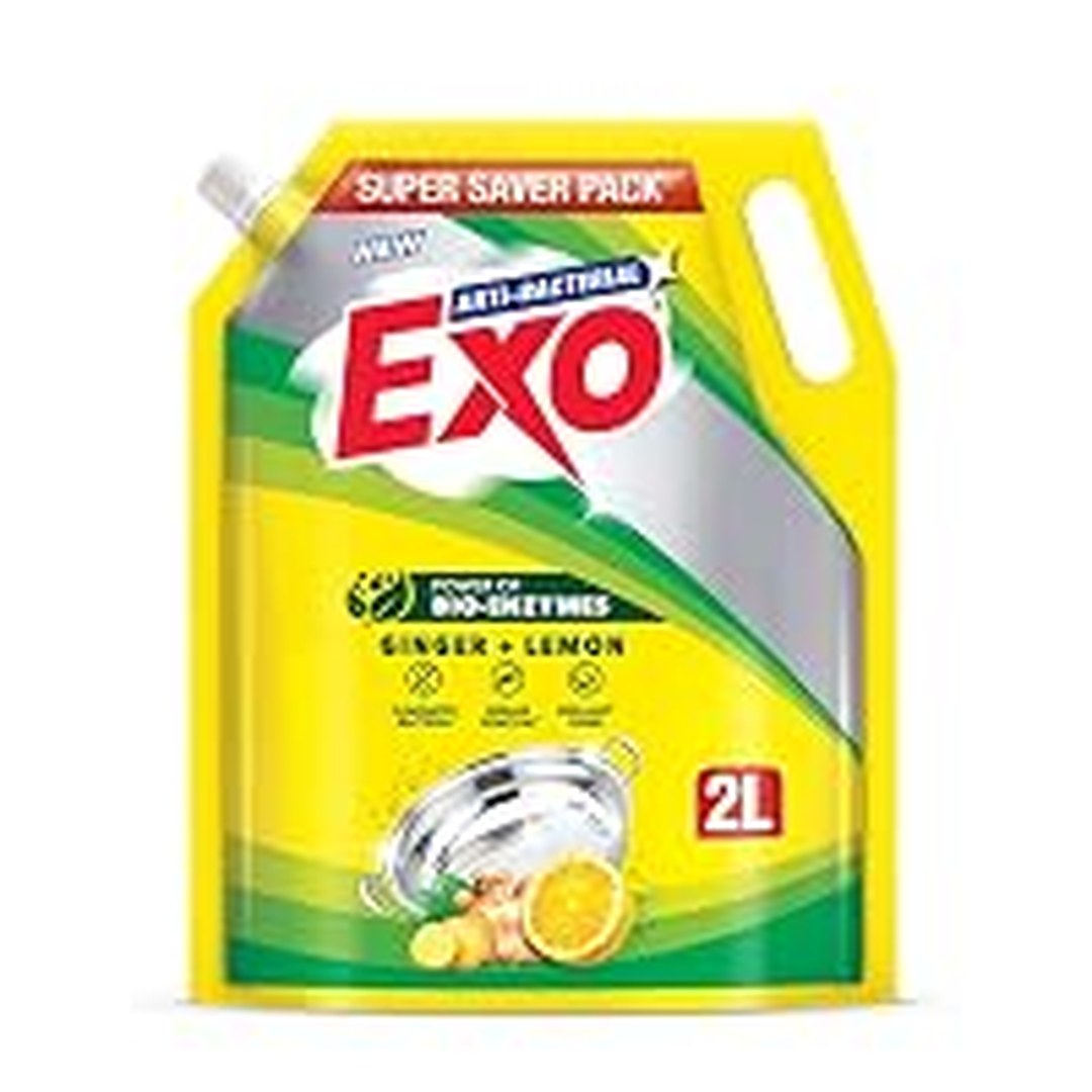 [51% Off] Exo Dishwash Liquid Refill Pack, Ginger & Lemon, Tough Grease Removal for
