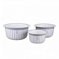 Amazon Brand - Solimo Plastic Linea Containers without Lid Set of 3(1.3L on Amazon