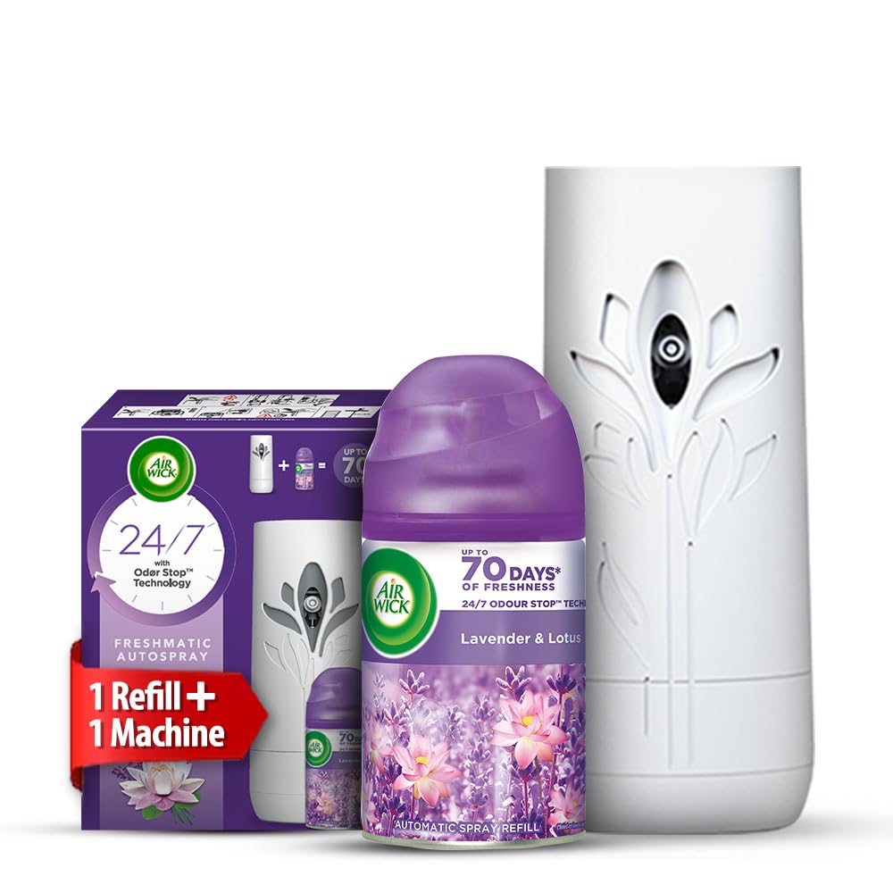 Air Wick 250 ml - Lavender &amp; Lotus, Refill + Automatic Spray on Amazon