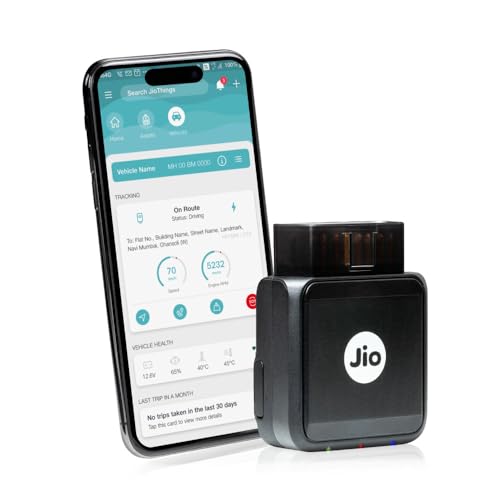 JioMotive OBD GPS Tracker & Wi-fi Router, 4G eSIM Plug n Play, Instant On/Off on Amazon