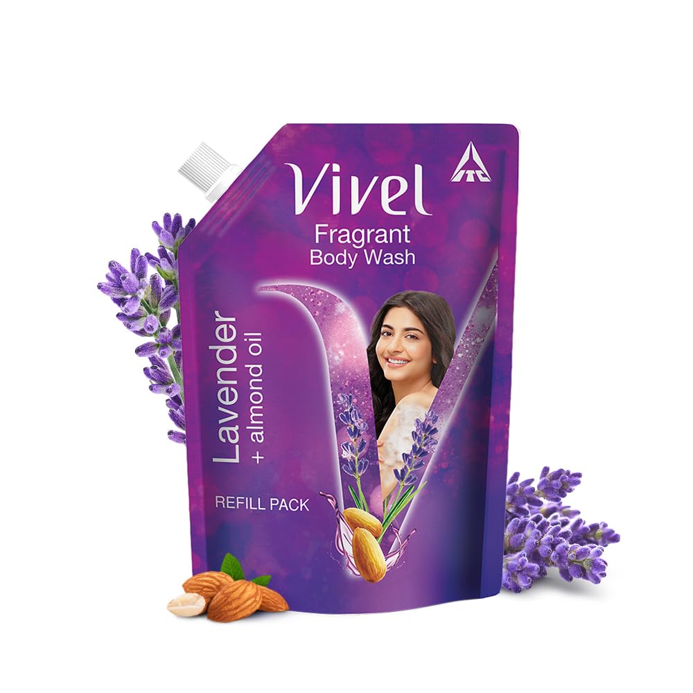 Vivel Fragrant Body Wash, Lavender & Almond Oil Shower Gel on Amazon