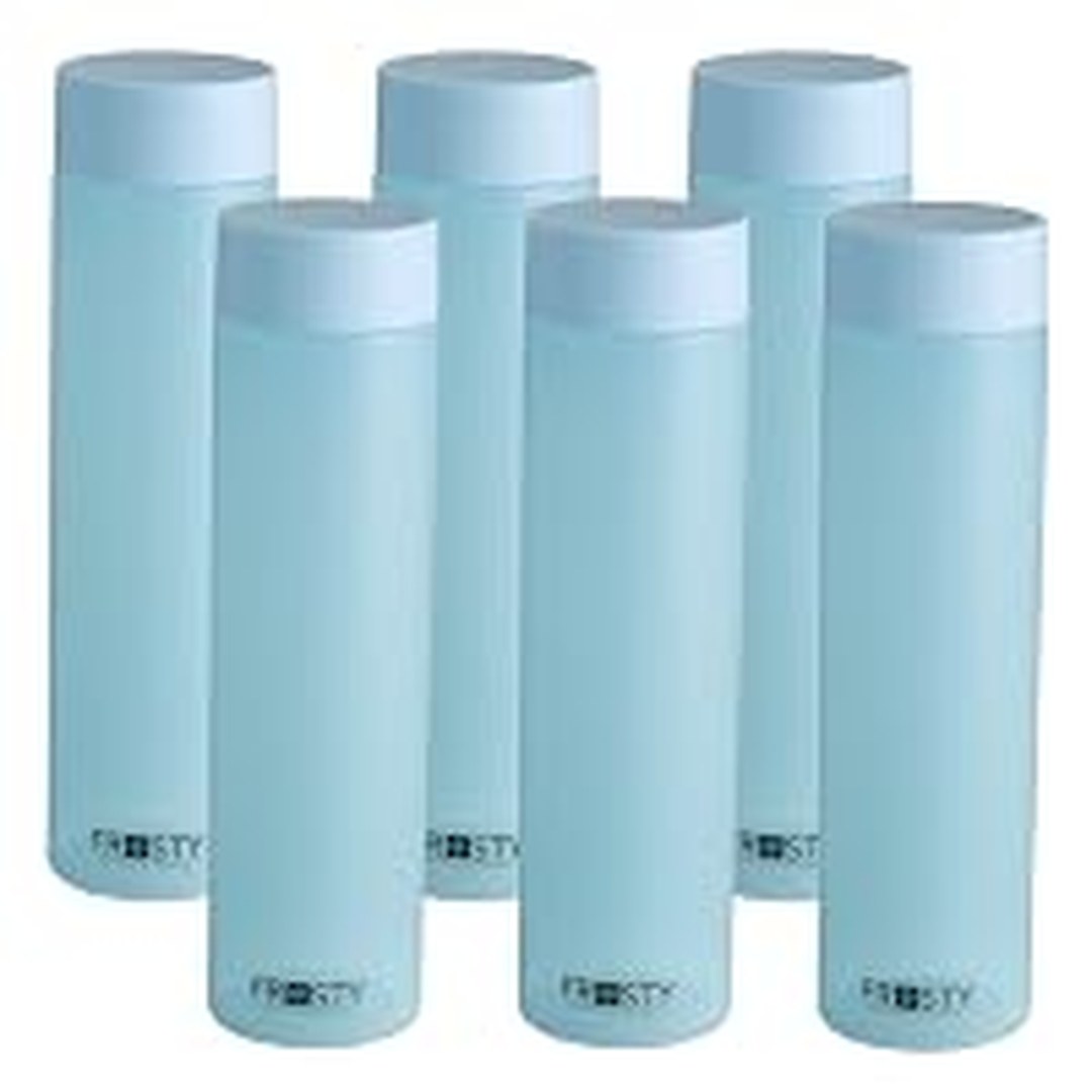 AQUAWARE Frosty Plastic Fridge Round Water Bottle Gift Set, 950 milliliter, 6 pieces