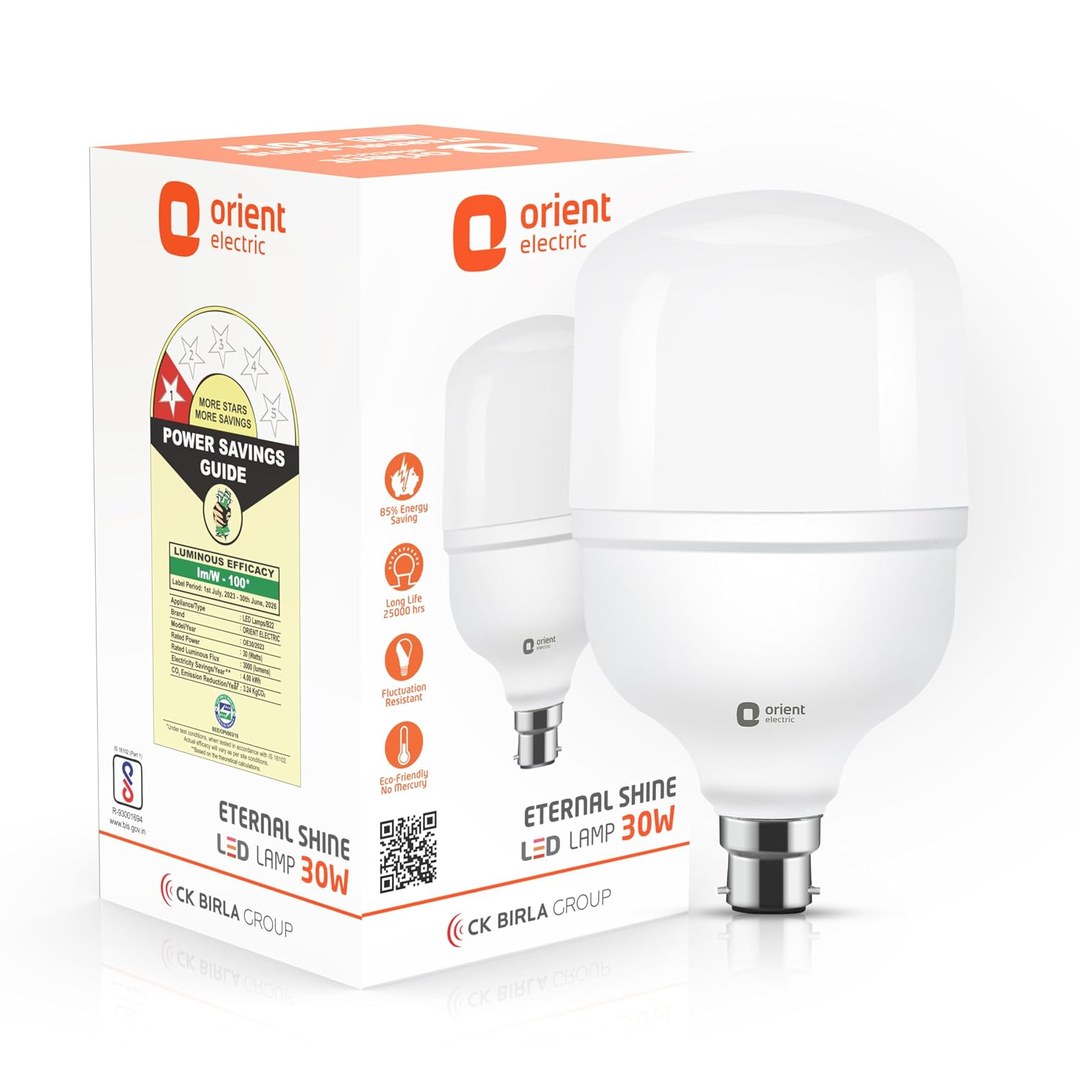 Orient Electric Eternal Shine LED Bulb, 30 Watts, 12 Months Warranty, Pack of 1