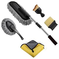 Wagzo-5 PCs Microfiber Car Duster with Long Handle Cleaning Brush Exteriror on Amazon