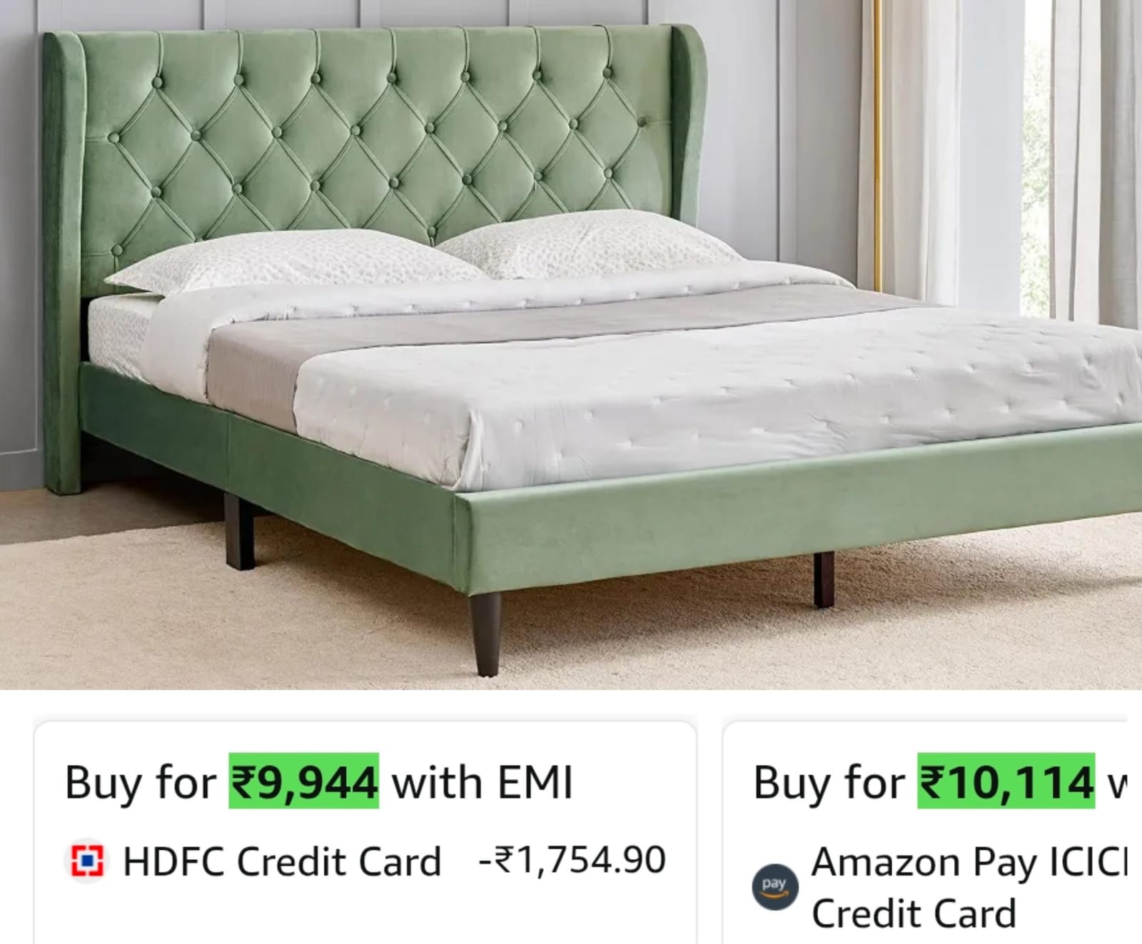 [68% Off] Home Centre, Helios Bravo Roxy Upholstered Modern King Size