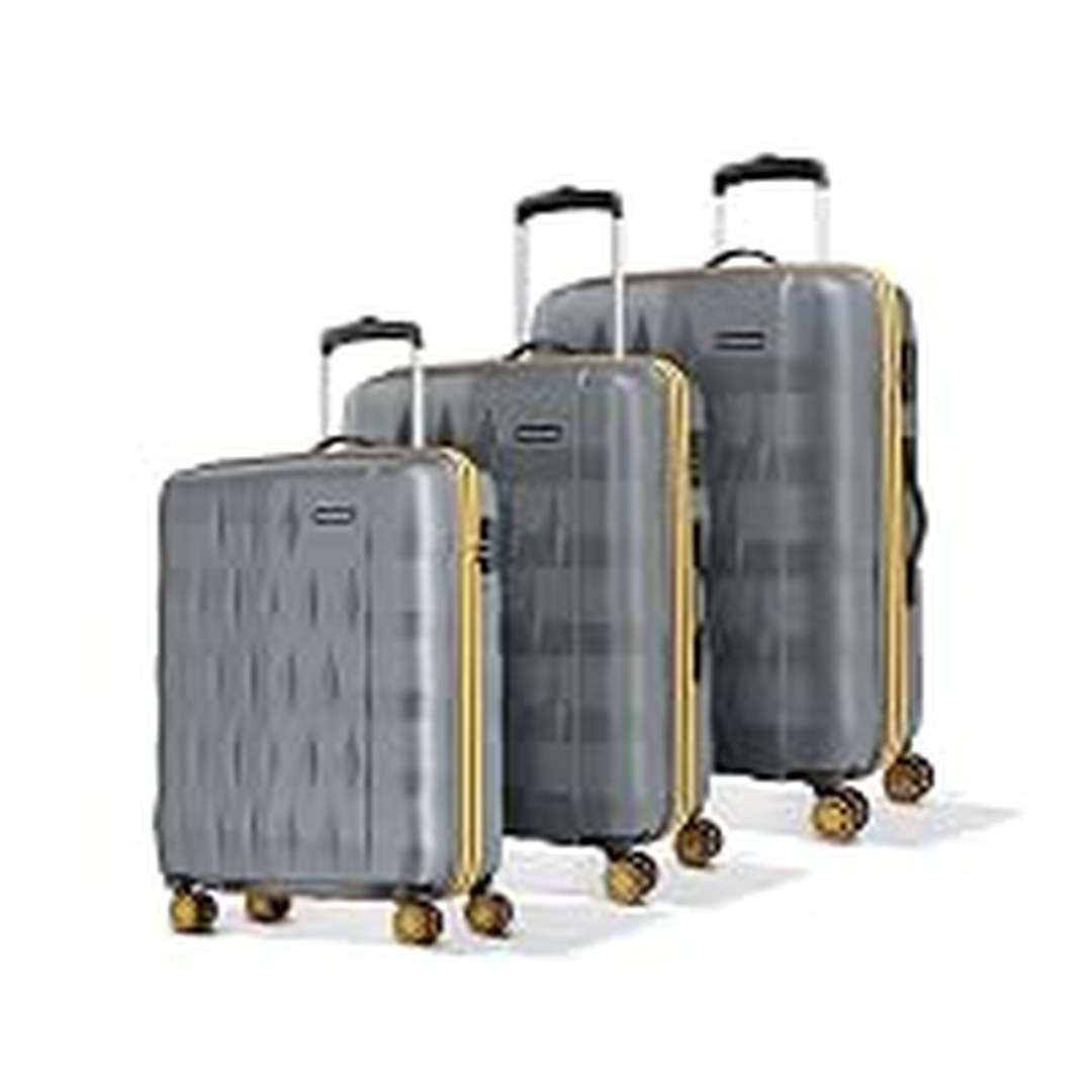 [66% Off] Aristocrat Comet Set of 3 (Cabin+Medium+Large) Hard Case Trolley Bags, Grey