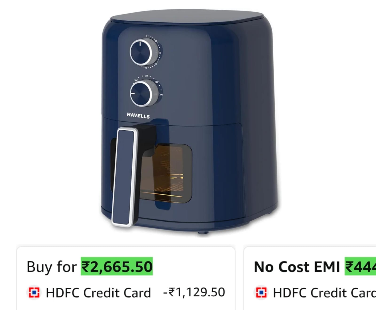 Havells Prolife Brio Air Fryer 4.2 L at