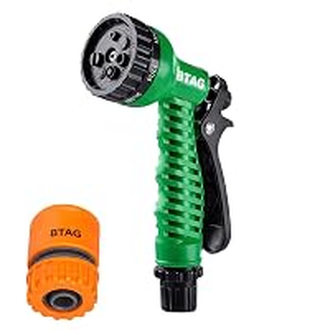 [90% Off] Btag 7-Pattern Garden Spray Gun Hose Nozzle withAdjustable Trigger Handle