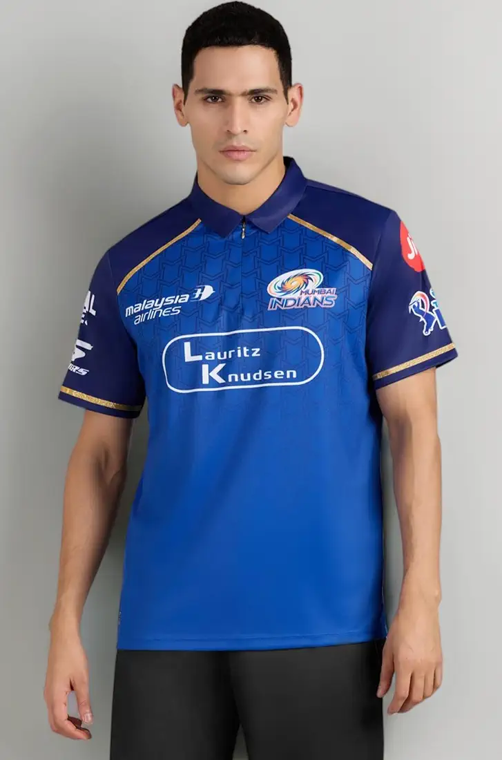 Skechers Mumbai Indians 2026 Men Official IPL Fan Polyester Regular Fit Jersey
