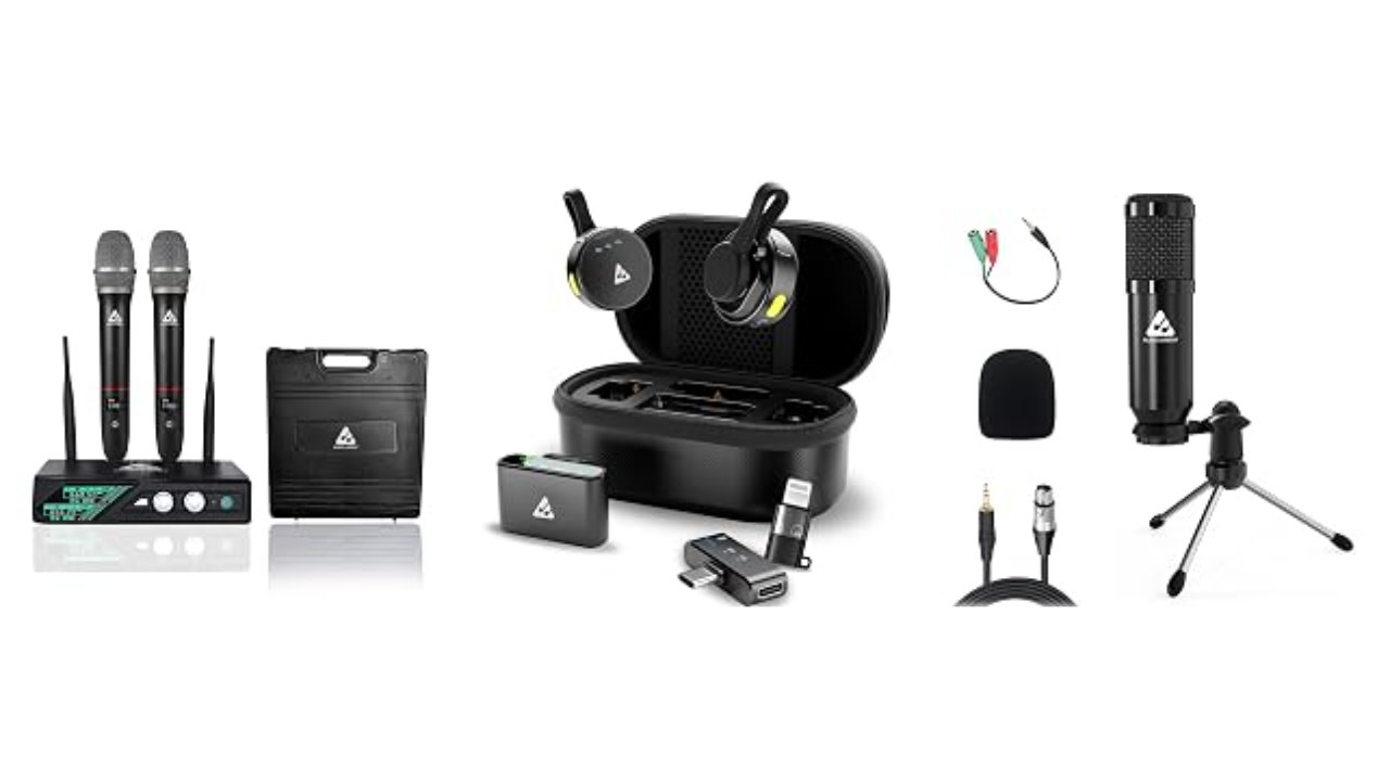 Audio Array UHF Wireless Microphone System | Anti-Feedback Technology | 100-150M @1949 (87% Off)