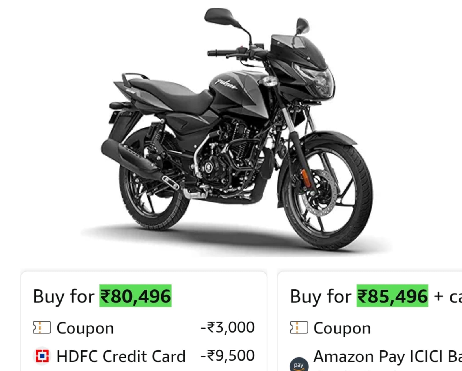 Bajaj Pulsar 125 Neon Disc Bike