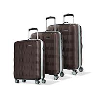 Aristocrat Comet Set of 3 Hard Case Trolley Bags, Brown on Amazon