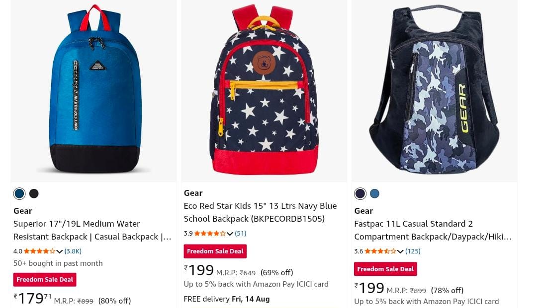 Gear Superior Backpacks upto 80% off
