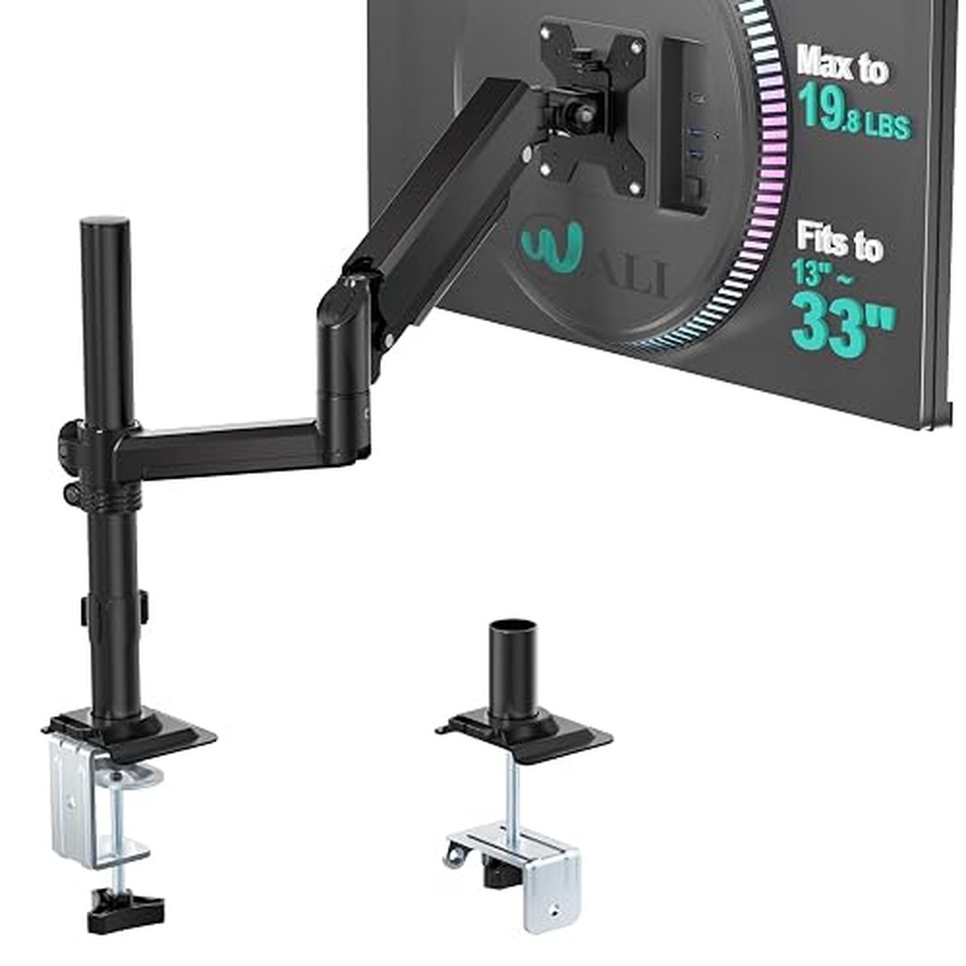 WALI Single Monitor Arm 13-32 Inch, Single Monitor Mount