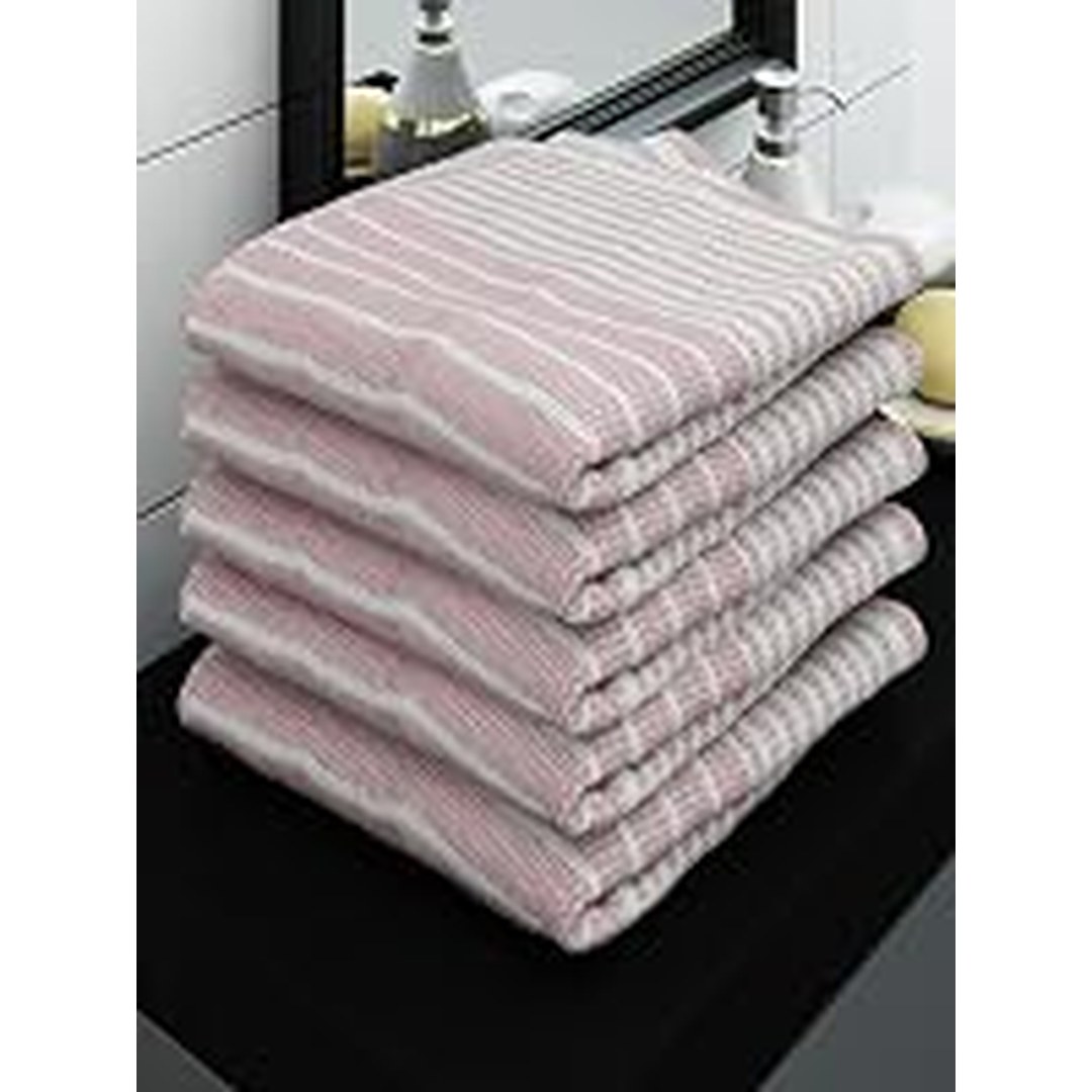 Athom Living Ecosaviour Premium Cotton Bath Towel Amor Pink (Pack of 5)