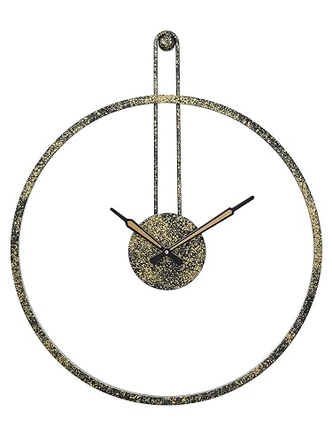 CHRONIKLE Decorative Round Metal Case Analog Wall Clock for Living Room Home on Amazon