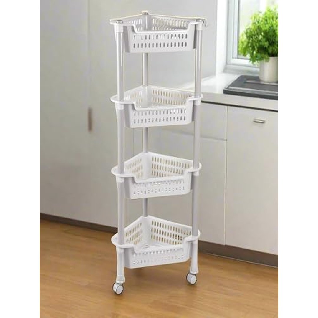 Nayasa Corner Trolley 4 Layers, Kitchen Organizer, Vegetable Stand