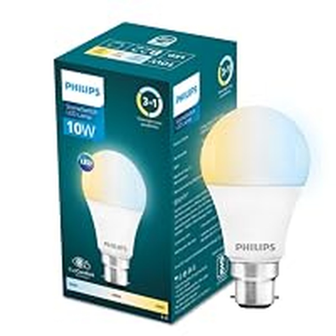 Philips 10-watt LED Bulb, 3 Colors in 1 LED Bulb, Scene Switch Bulb &, Pack of 1