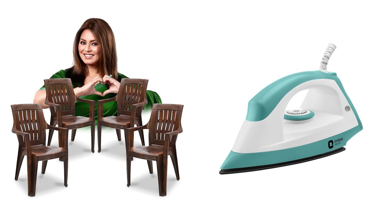 MAHARAJA Premium Heavy Duty Plastic Chairs, Pack of 4