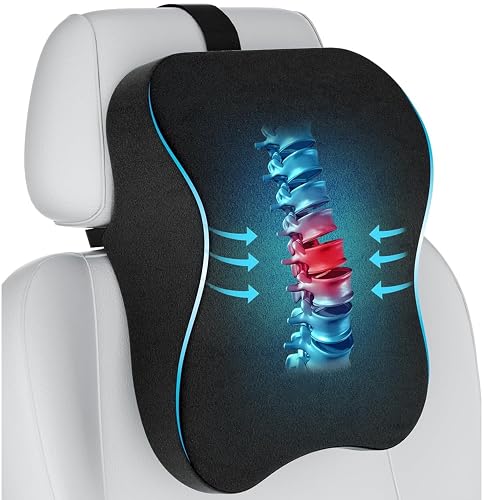 zaxty Ergonomic Memory Foam Car Neck Pillow - Comfort & Support for Neck/Back on Amazon